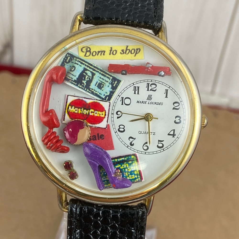 Born to Shop Shadow Box Watch